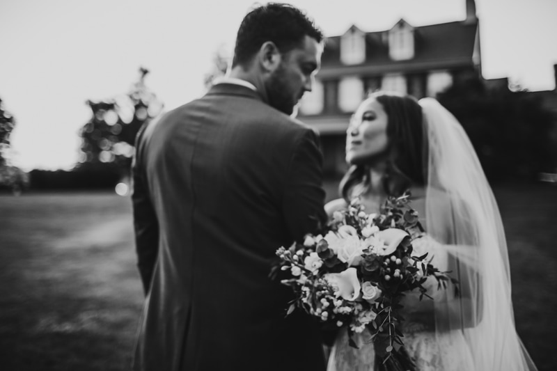 Wedding Photographer, bride and groom gaze into each other's eyes